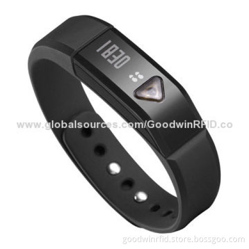 Bluetooth Pedometer Wristband with Function Time/Step/Calories/Clock/Calling Show/Message Notice